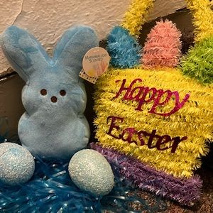 Blue Peeps Bunny. 8 by 4 wide.